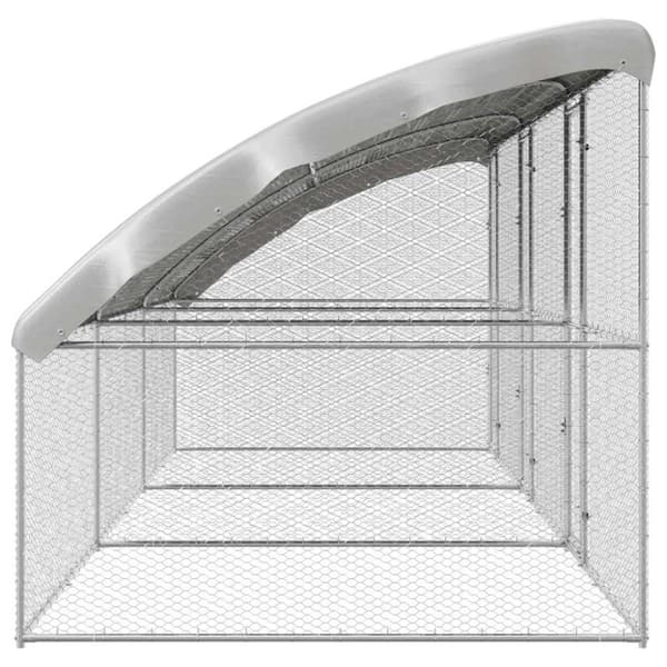 Hönshus 3 pcs Silver 600 x 200 x 200 cm Galvaniserat Stål