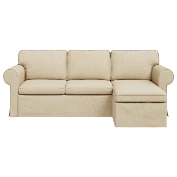 Soffa Kräm 215 x 138 x 80 cm tyg