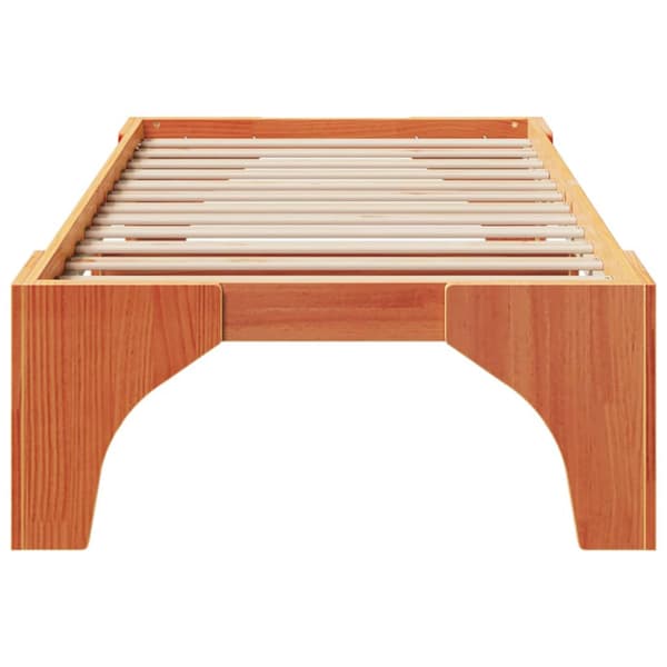 Sängram Brun 90 x 200 cm Massiv furu