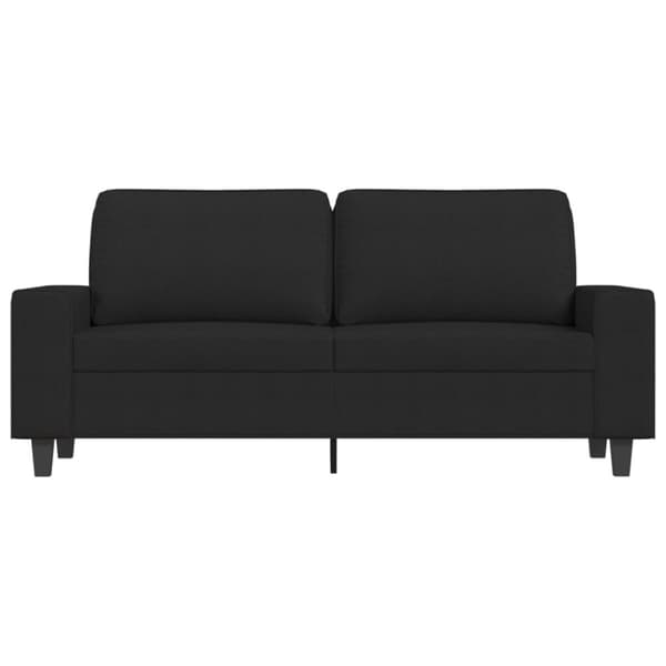 2-sitssoffa svart 140 cm tyg