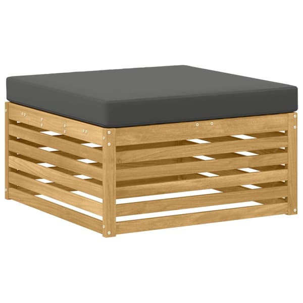 Utomhussoffset med kudde 8 pcs Vit och antracit Polyester