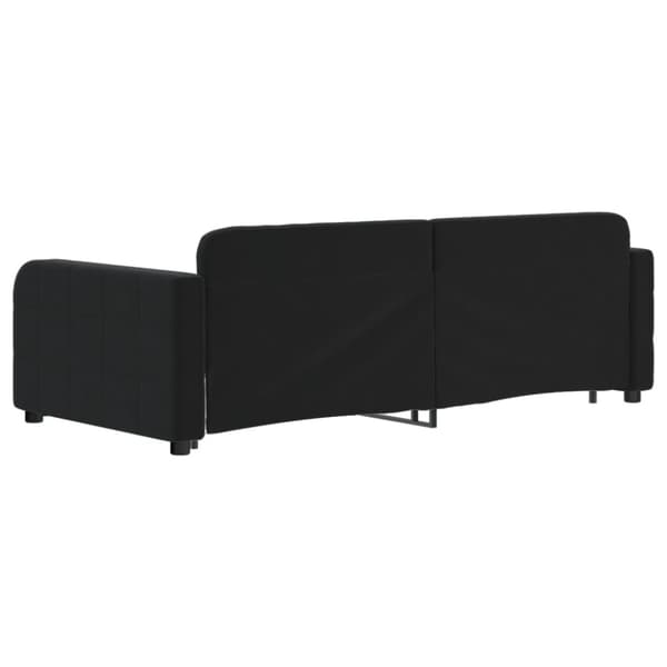 Dagbädd utdragbar svart 90x190 cm sammet