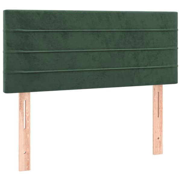 Sänggavel grön 100x5x78/88 cm sammet