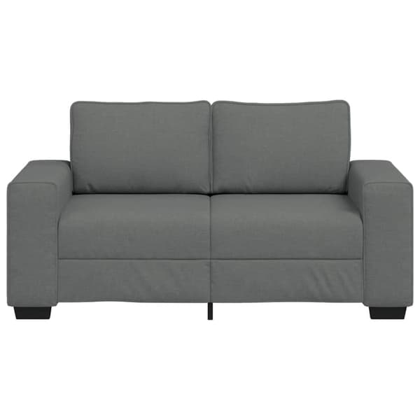 2-sitssoffa mörkgrå 160x77x82 cm tyg