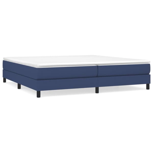 Ramsäng med madrass blå 200x200 cm tyg