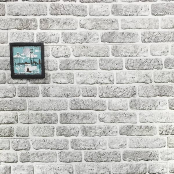 Väggpaneler 10 pcs Ljusgrå 100 x 50 cm EPS Skum