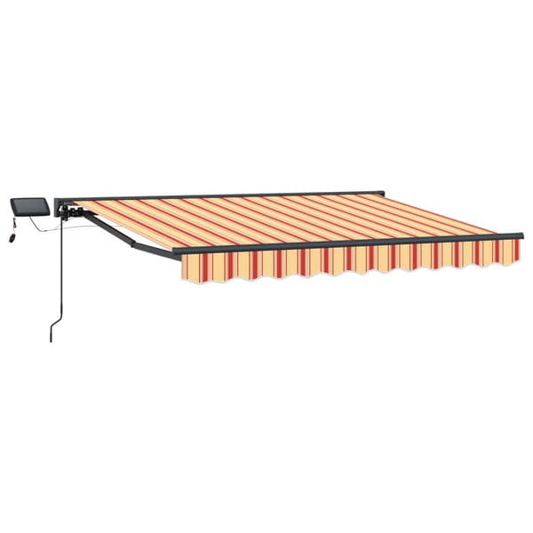 Manuell markisram med LED-lampor 3,5 x 2 m