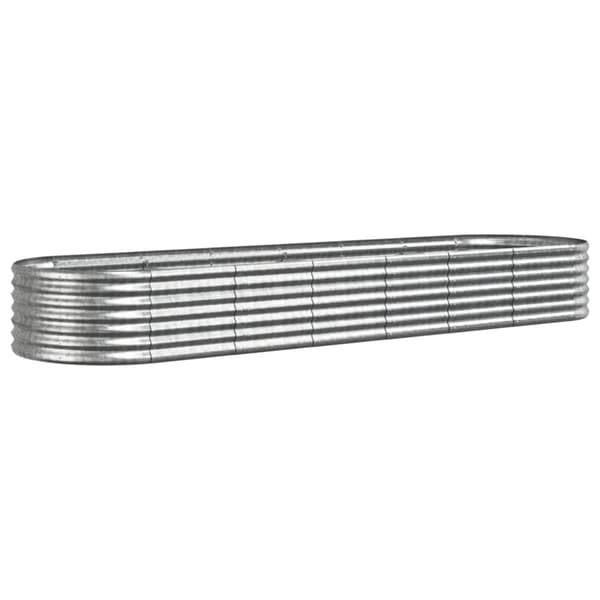 Odlingslåda galvaniserat stål 296x80x36 cm silver