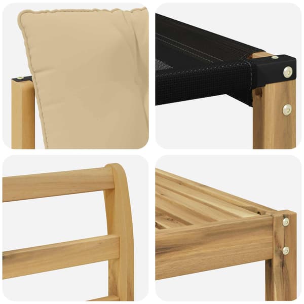 Utomhussoffset med kudde 7 pcs Vit och Beige