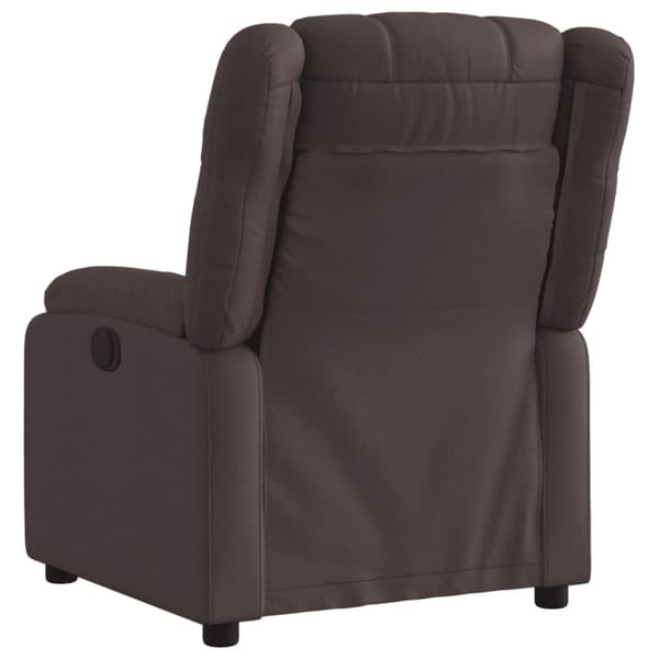 Reclinerfåtölj mörkbrun tyg