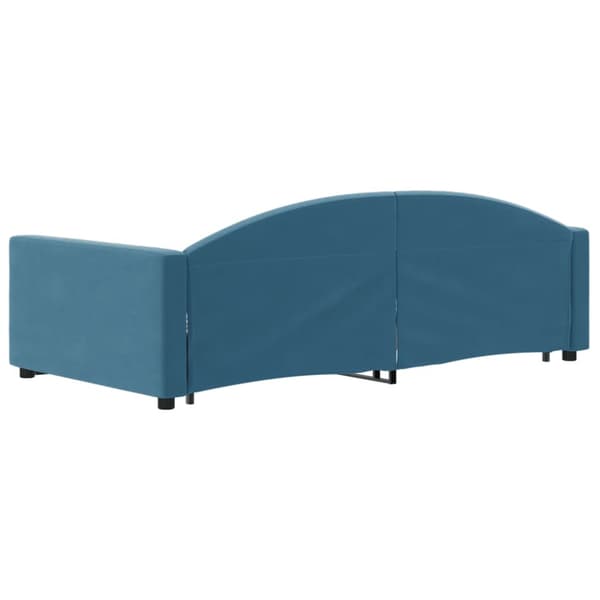 Dagbädd utdragbar med lådor blå 90x200 cm sammet