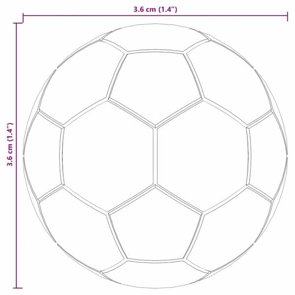 Bordfotbollar 12 pcs Vit 3,6 x 3,6 cm Polypropylen