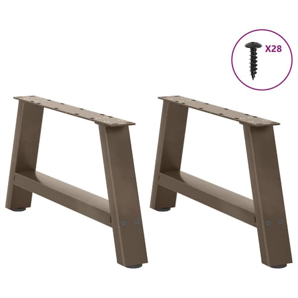 Soffbordsben A-formade 2 st 60x(30-31) cm stål