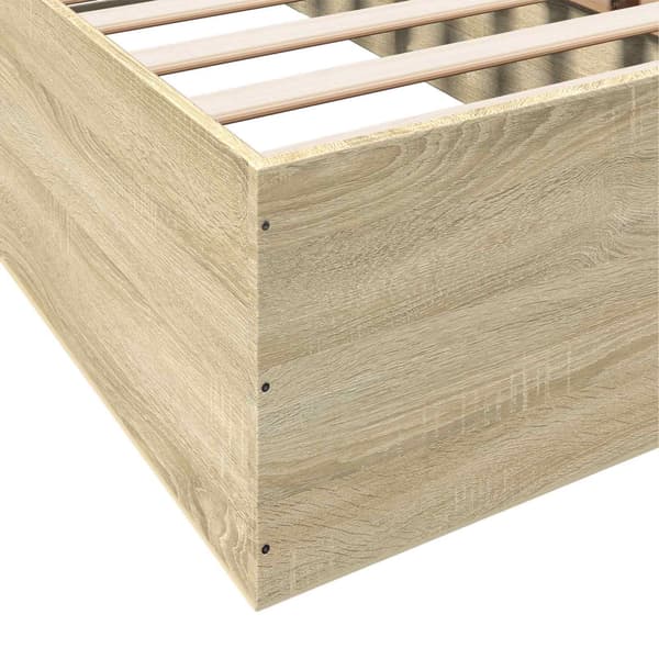 Golvsängsram Sonoma-ek 80 x 200 cm Konstruerat trä