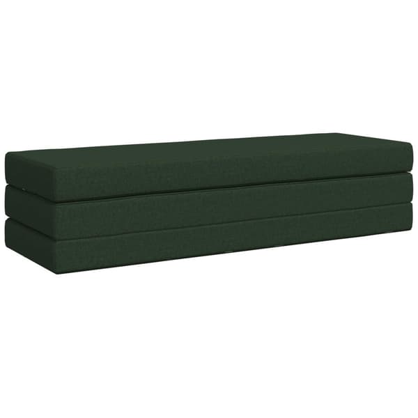 Fällbar Soffbed 200 x 67 x 45 cm Mörkgrön