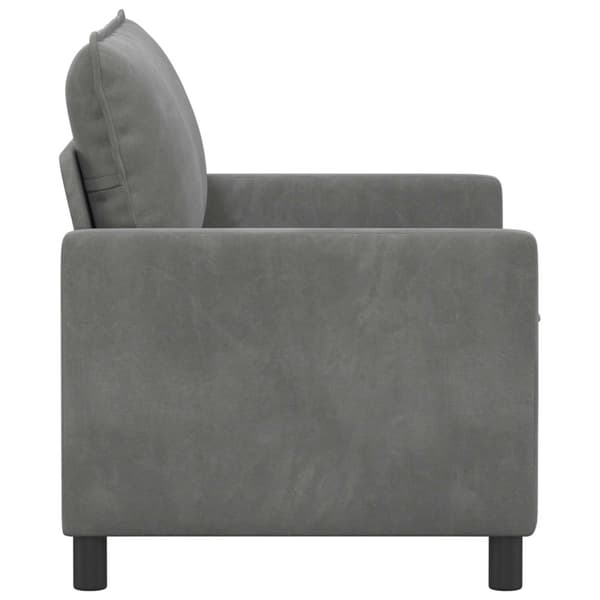 Soffa Mörkgrå 126 x 81 x 87,5 cm Sammet