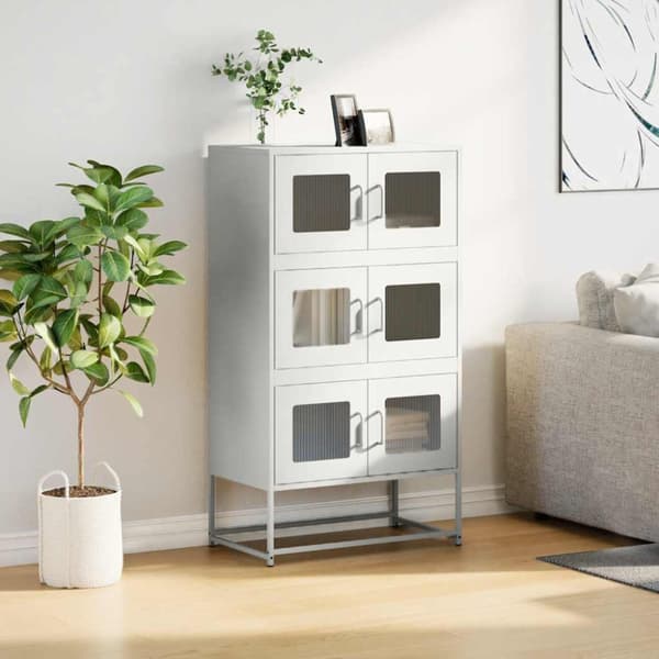 Högbord vit 68x39x123 cm stål