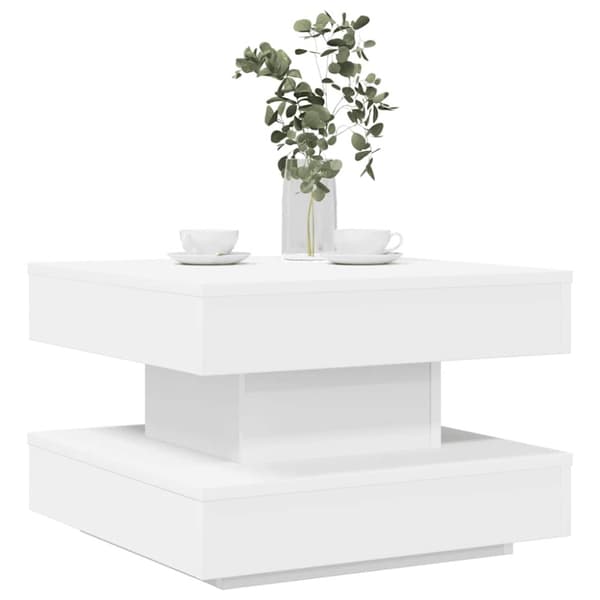 Soffbord 360 grader vridbart vit 50x50x34,5 cm