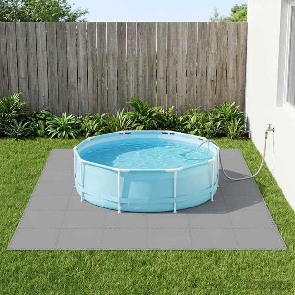 Pool grundmatta 40 st Grå 14,4 m² EVA-skum