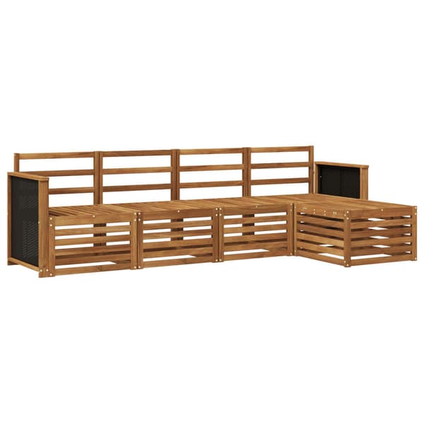 Utomhussoffset 5 pcs Naturlig