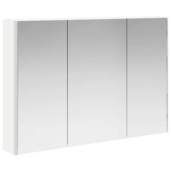 Badrumsmöbelset 4 pcs Vit Konstruerat trä och glas