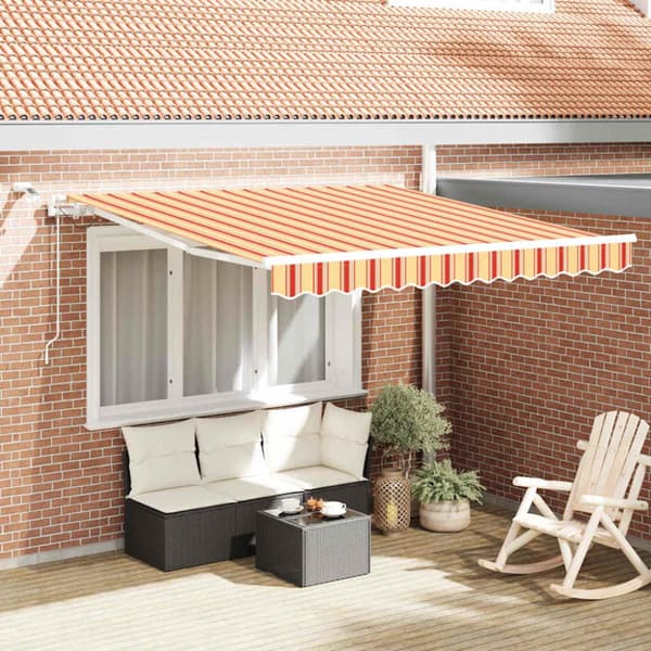 Utfällbar markis Gul och Orange 350 x 250 cm