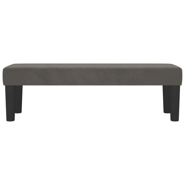 Bänk mörkgrå 100x30x30 cm sammet