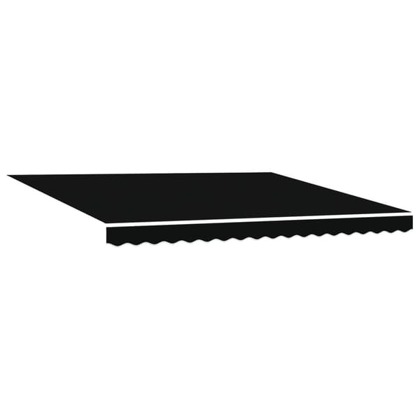 Utfällbar markis Svart 400 × 300 cm Polyester och metall