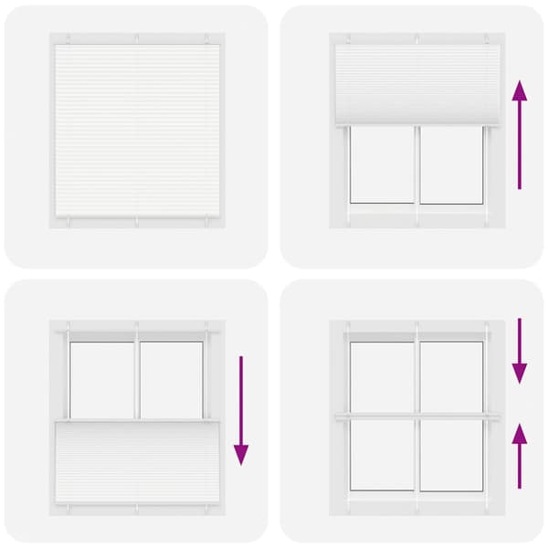 Plisserad persienn vit 115x150 cm tyg bredd 114,4cm polyester
