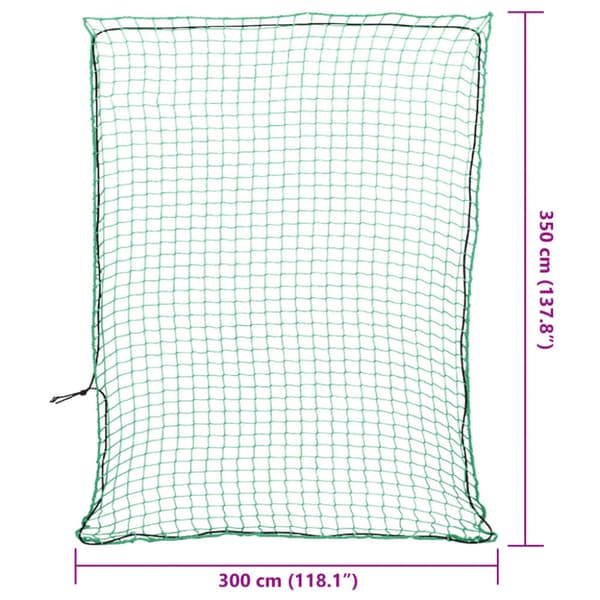 Lastnät med elastiskt rep grön 3,5x3 m PP