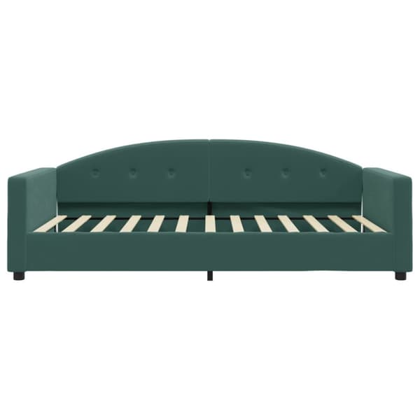 Dagbädd med madrass mörkgrön 100x200 cm sammet