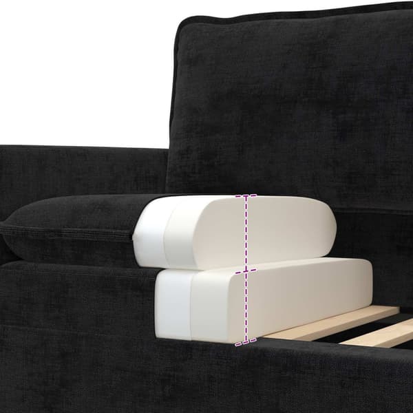 Soffset 2 pcs Svart Polyester