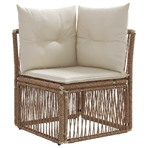 Trädgårdsoffset 12 pcs Beige konstrotting
