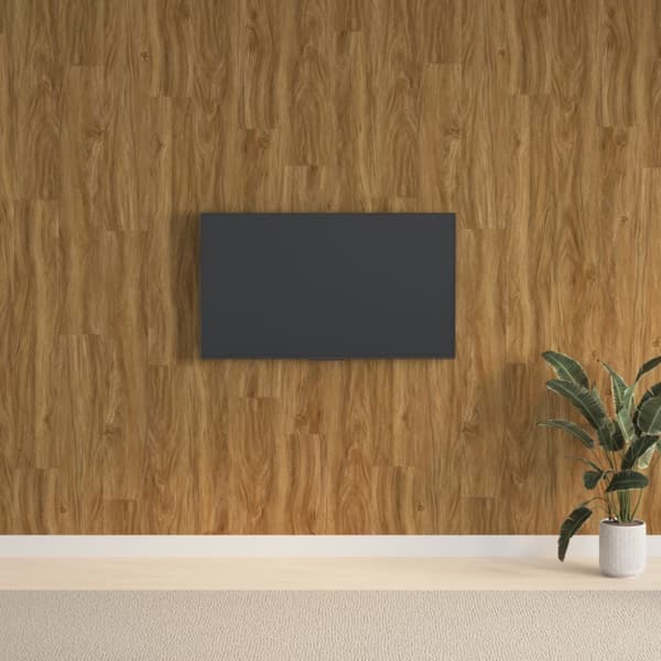 Väggpaneler träimitation brun PVC 2,06 m²