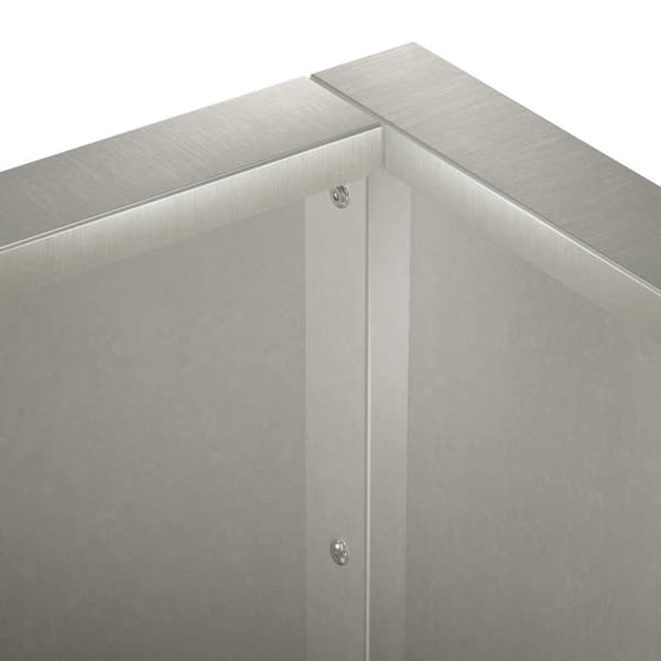 Stödvägg 2 st 50 x 50 x 40 cm Rostfritt stål Silver