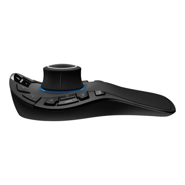 3Dconnexion SpaceMouse Pro Wireless - Bluetooth Edition - 3D-mus - 2.4 GHz, Bluetooth, USB-C