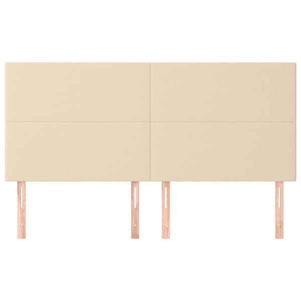 Sänggavel creme 160x5x118/128 cm tyg