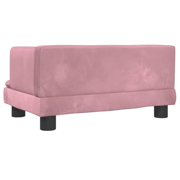 Hundbädd rosa 60x40x30 cm sammet