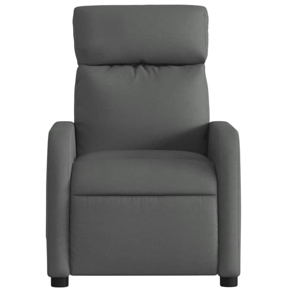 Massagefåtölj mörkgrå tyg