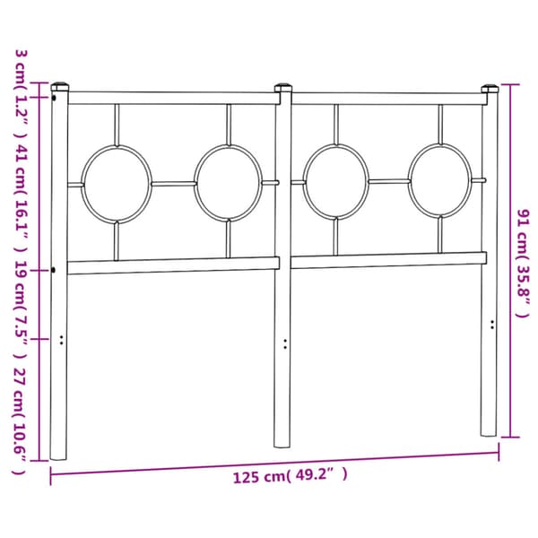 Ersättningsgavel metall vit 120 cm