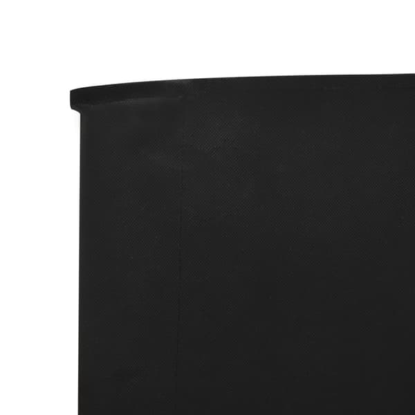 Vindskydd 6 paneler tyg 800x120 cm svart
