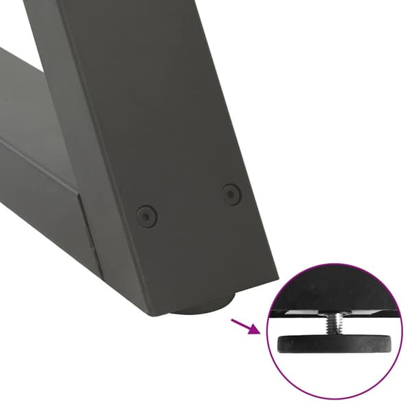 Soffbordsben 2 st antracit 50x(30-31,3) cm stål