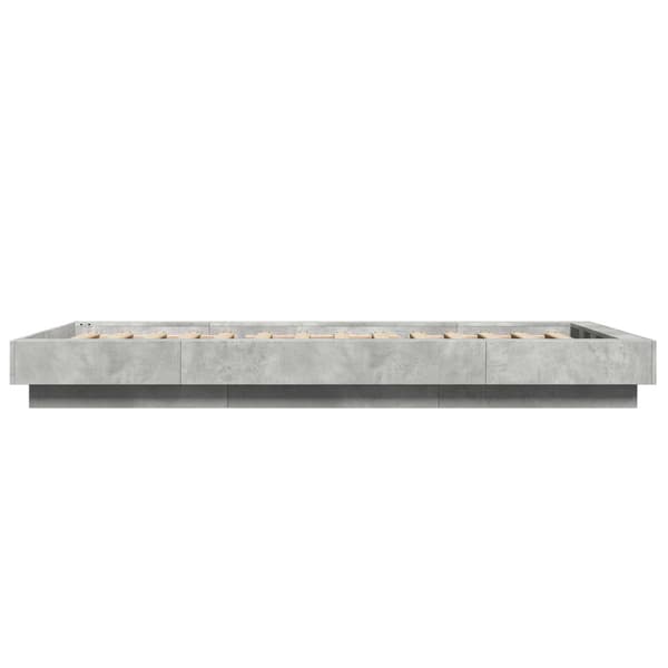 Golvsängsram Betonggrå 80 x 210 cm Konstruerat trä