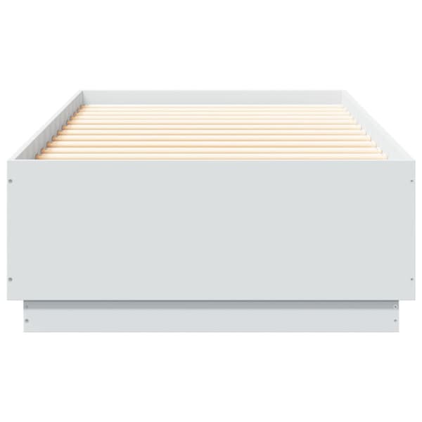 Sängram vit 90x200 cm konstruerat trä