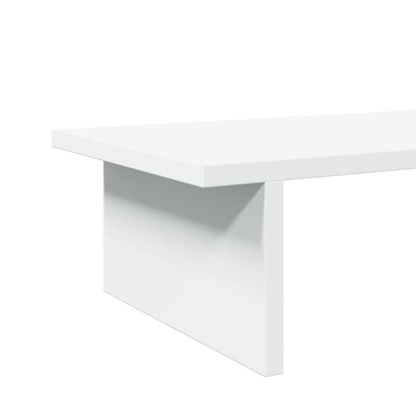 Skärmställ vit 100x27x15 cm konstruerat trä