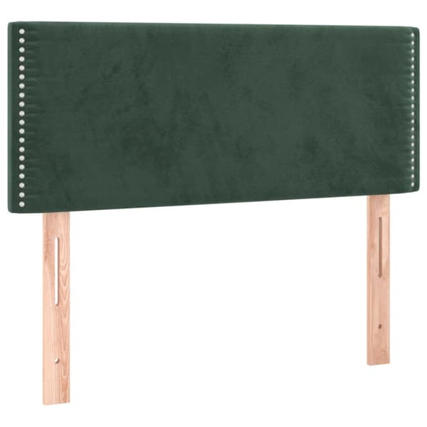 Ramsäng med madrass mörkgrön 80x200 cm sammet