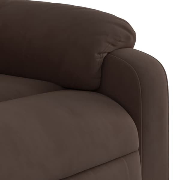 Massagefåtölj brun mikrofibertyg