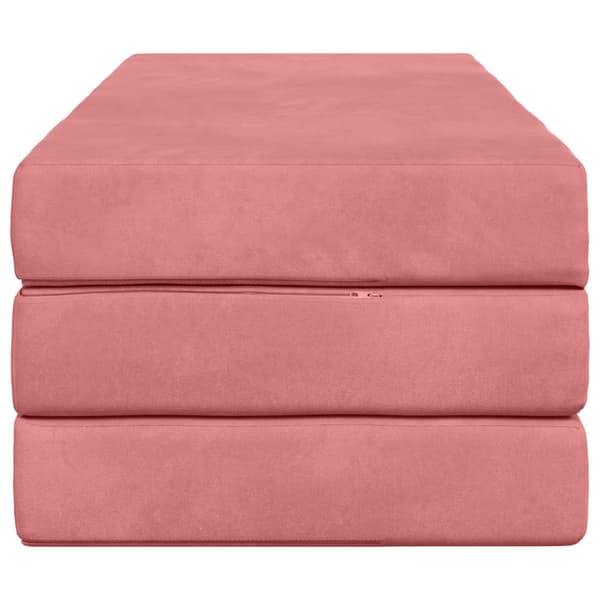 Fällbar Soffbed 120 x 67 x 45 cm Rosa