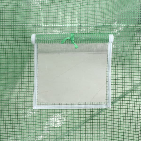 Växthus med stålram grön 96 m² 24x4x2 m