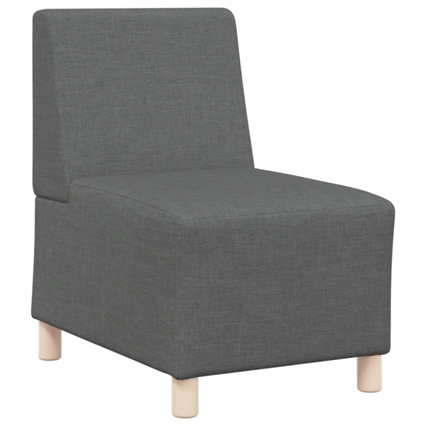 Modulsofa utan armstöd 2 pcs Mörkgrå 55 x 74 x 82 cm tyg